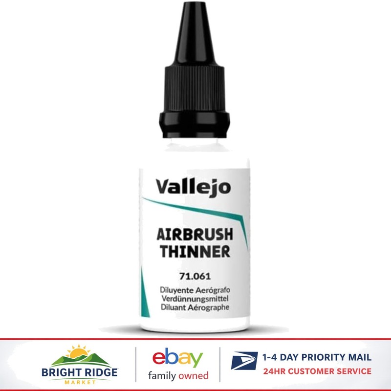 Acrylic Paint Airbrush Thinner 32ml for Models, Low Odor, Water Resistant