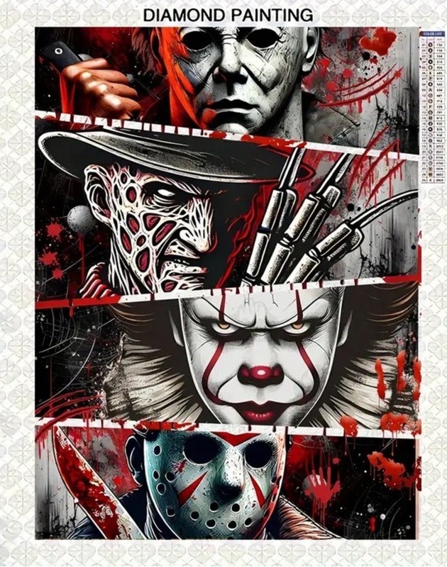 Halloween Diamond Art Kits for Adults – Horror 5D Diamond Painting for Adults…