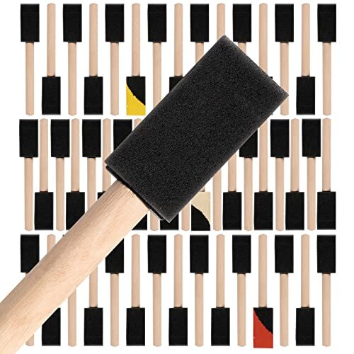 -Poly Foam Paint Brushes 50 Pack, Sponge Paint Foam Brush Set | Pack of 50