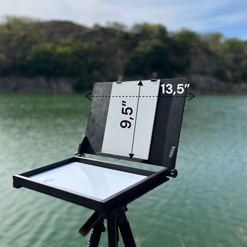 Deep Pochade Box 14*10 “ Plein Air Travel Easel -Portable Artist paint storage gallery
