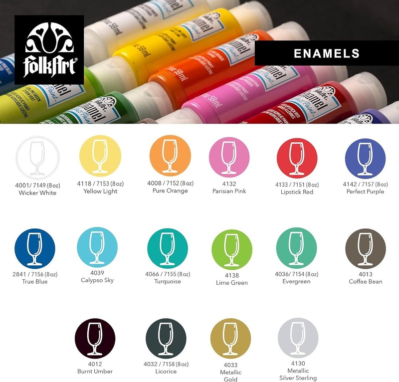American-Made Enamel Paint Set - 16 Assorted Colors,, gallery