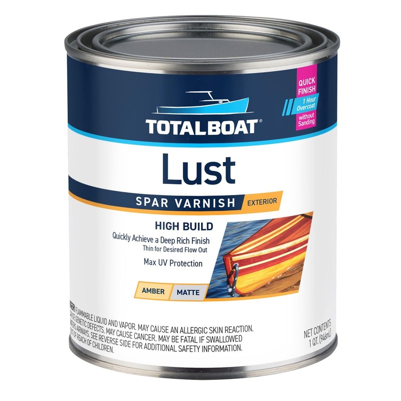 TotalBoat Lust Marine Varnish, High Gloss and Matte Finish for Wood, Boats, O…