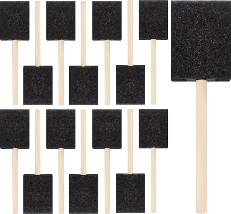 20 Pcs Foam Paint Brushes, 2 Inch Wood Handle Sponge Brushes for Painting, Foam