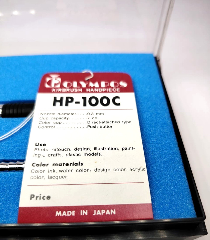Olympos HP-100C Airbrush NOS 0.3mm Made in Japan New in Box FedEx RARE gallery