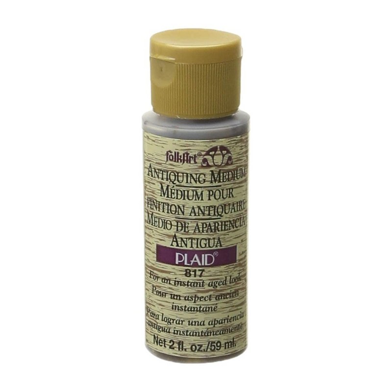 817N Acrylic Antiquing Medium (2-Ounce), 817 Woodn’ Bucket Brown, Packaging m…