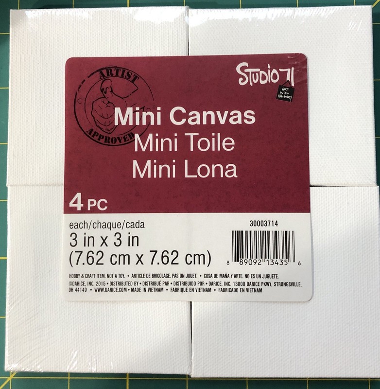 Pack Of 4 Mini Canvas 3×3 Inch Studio 71