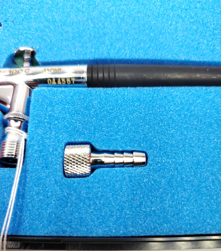 Olympos HP-100C Airbrush NOS 0.3mm Made in Japan New in Box FedEx RARE gallery
