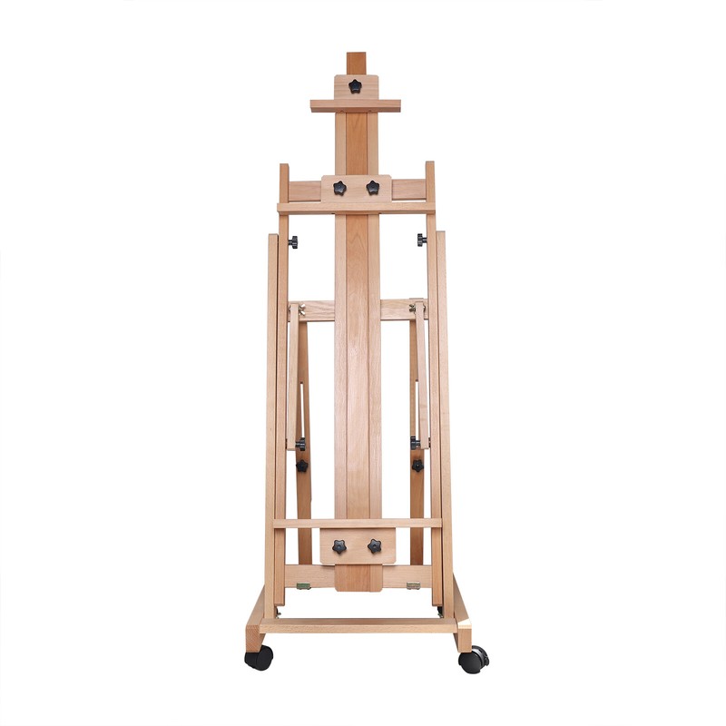 Studio Artist Easel Adjustable H-Frame Red Beech Wood Painting Art Easel Stand gallery