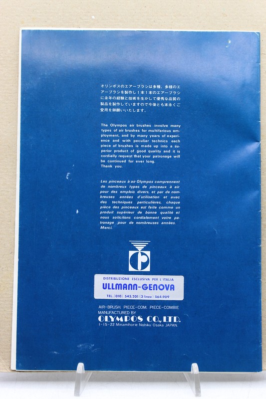 guide book aeropenna airbrush olympos model pcb 100 a b English French italy gallery