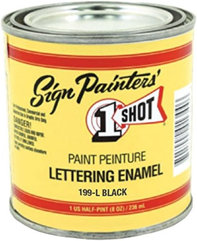 Black Lettering Enamel Paint - 1/2 Pint gallery