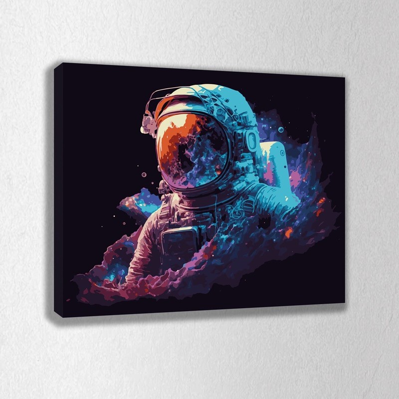 Premium Quality Paint By Numbers Kit: Space Astronaut . KitArtUS
