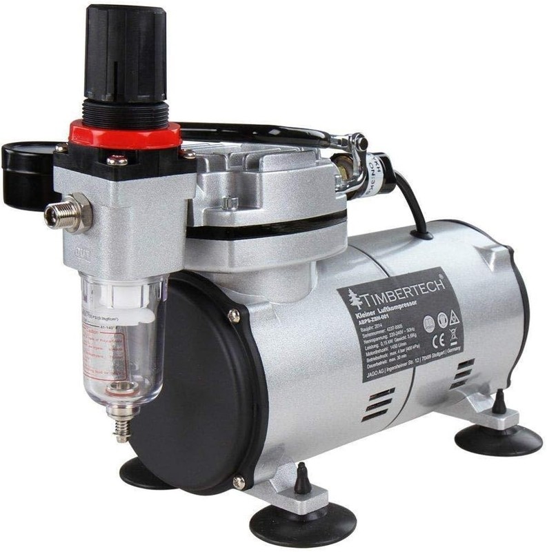 TIMBERTECH Airbrush Kit Compressor Dual Action Gravity gallery