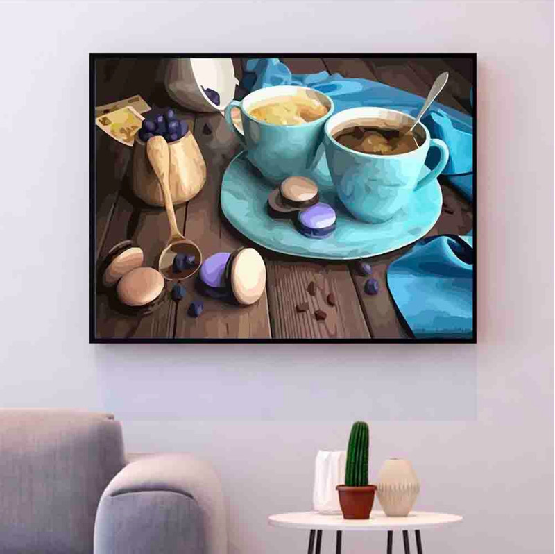 Paint by Number Kits Morning Coffee Acrylic Paint DIY for Adults 16in x 20in gallery