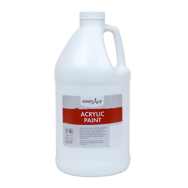 Acrylic Paint Half Gallon Titan White 102000black