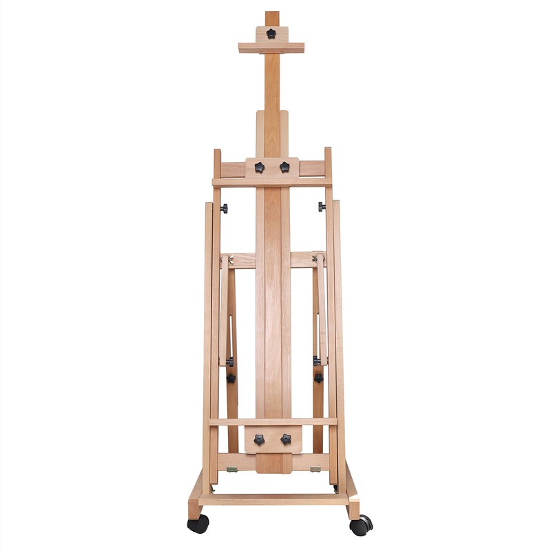 Studio Artist Easel Adjustable H-Frame Red Beech Wood Painting Art Easel Stand gallery