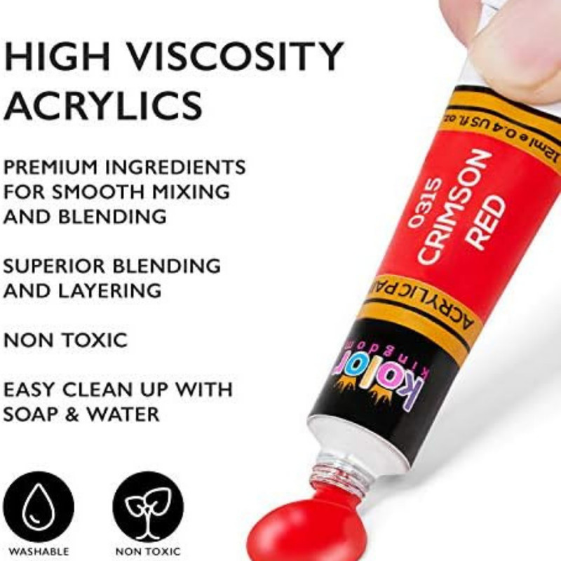 24 Colors Paint DIY Acrylic Paint Set for Hobby Model Painting Artists gallery