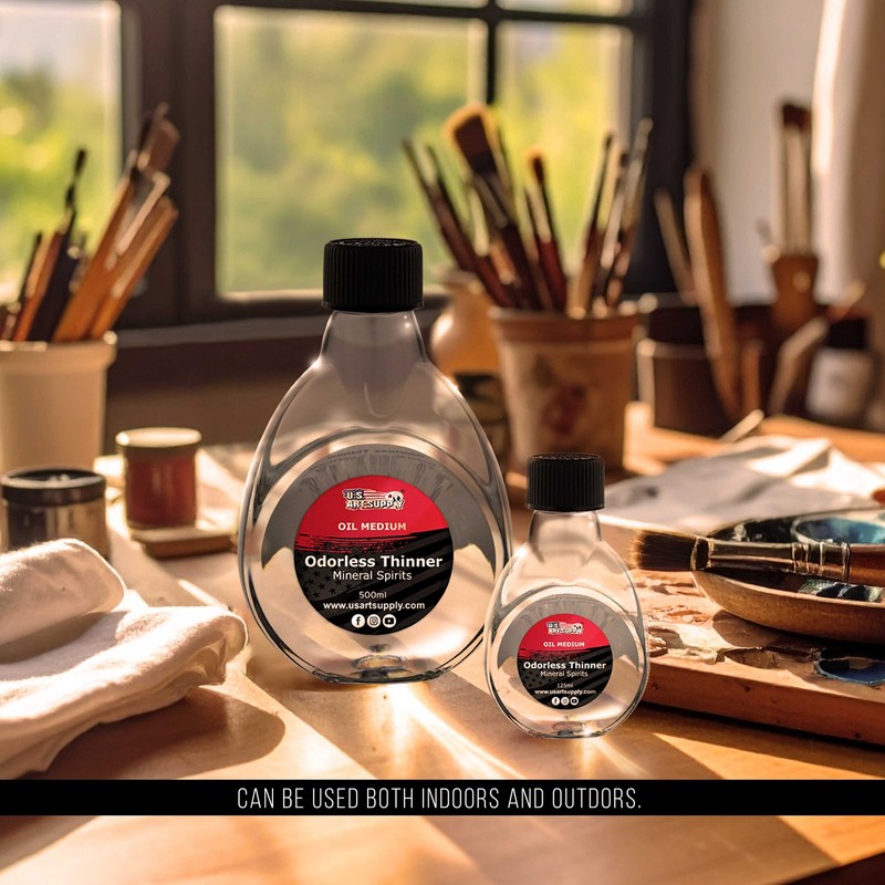 U.S. Art Supply Odorless Mineral Spirits Thinner, 125ml gallery