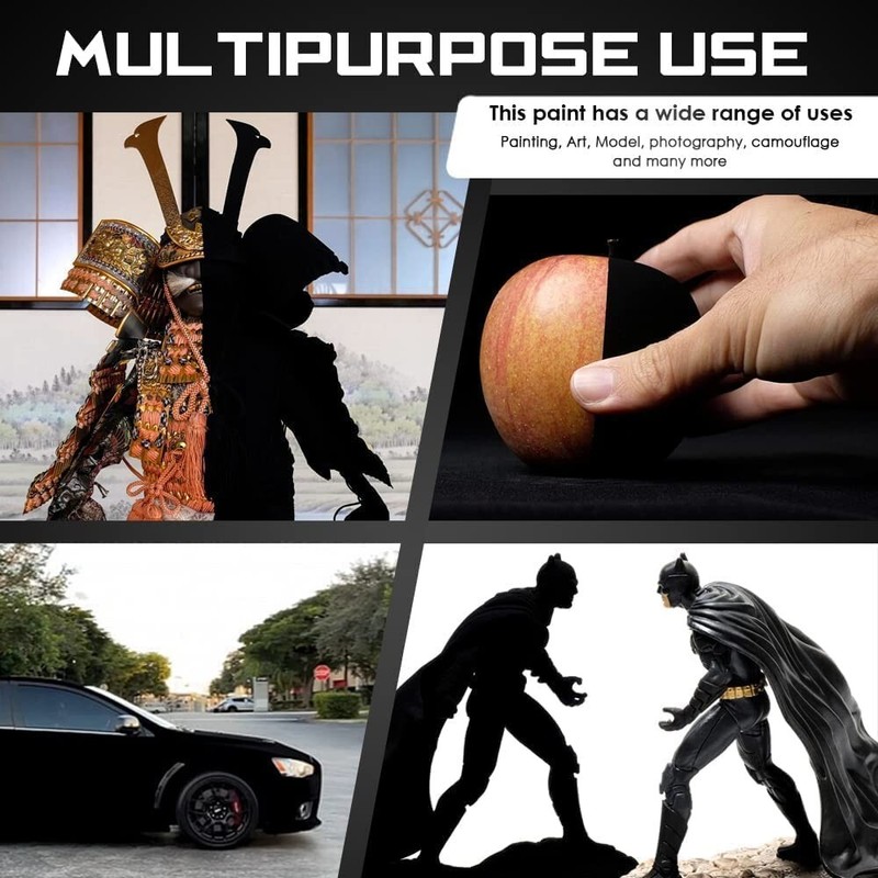 Musou Black Acrylic Paint 100ml - Made in Japan - Blackest Black in the World gallery