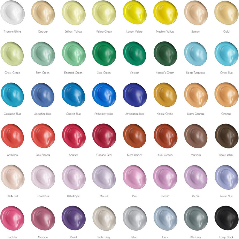 Oil Paint Set 48 X 12Ml (0.4Oz) Pack of 48 Tubes of Oil Paints for Canvas Painti gallery