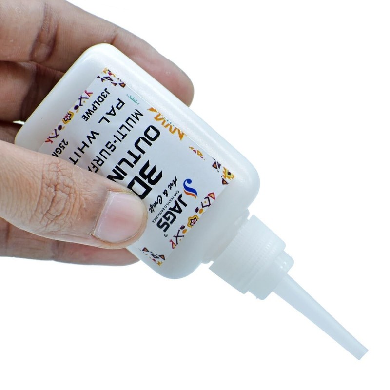 Art Ranger Pack of 1Pcs 3D Outliner Multi Surface Colour White 25Gms gallery
