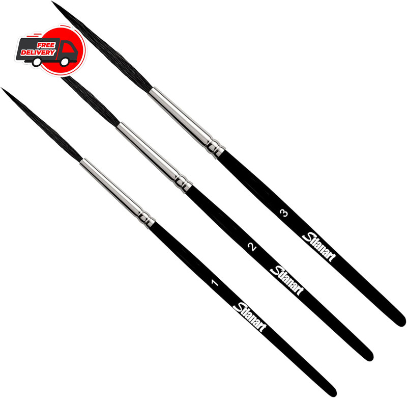 Scroll Pinstriping Brush,3 PCS High Performance Script Pinstripe Brushes,Made fr