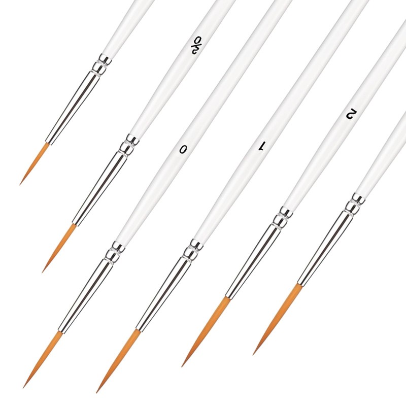 Script Liner Brush, 6 PCS Highly Flexible Paint Brushes Extra Long Fine Point…