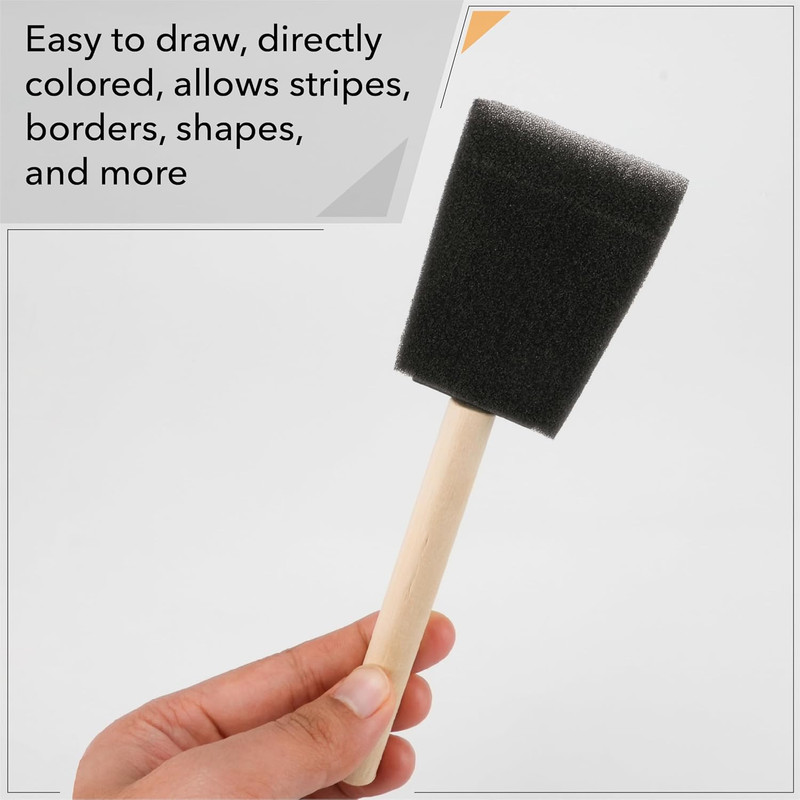 50 Pack Foam Paint Brushes 0.35"- 2", Assorted Sizes, Foam Brushes for Painting gallery