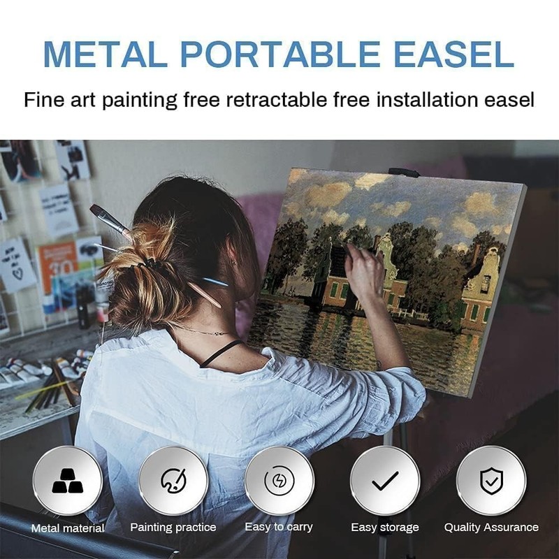 Art Easel Stand for Painting and Sign RRFTOK Aluminum 66 Inch Metal Tripod A... gallery
