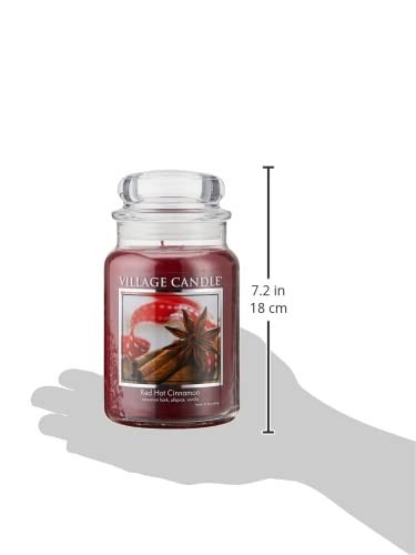 Village Candle Red Hot Cinnamon Large Glass Apothecary Jar 21.25 oz, gallery