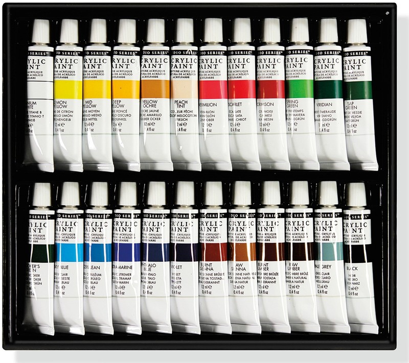24 Colors Studio Series Acrylic Paint Set for Artists Beginners Students gallery
