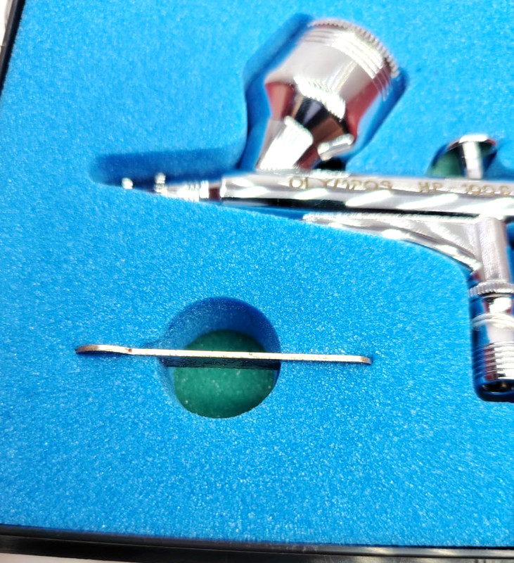 Olympos HP-100C Airbrush NOS 0.3mm Made in Japan New in Box FedEx RARE gallery