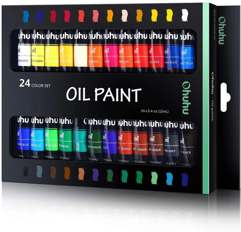Tubos De Pinturas Al Oleo Set, 12 Ml X 24 Colores a Base De Aceite Pintura