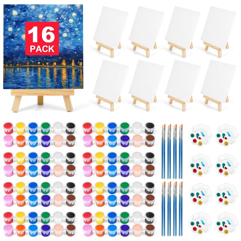 16 Pack 8 * 10In Canvas Boards for Painting, Art 8” * 10”, 12