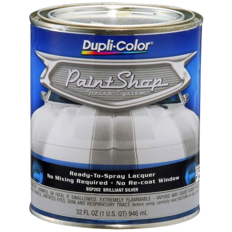 Easy-to-Apply Brilliant Silver Metallic Paint - 32 oz.