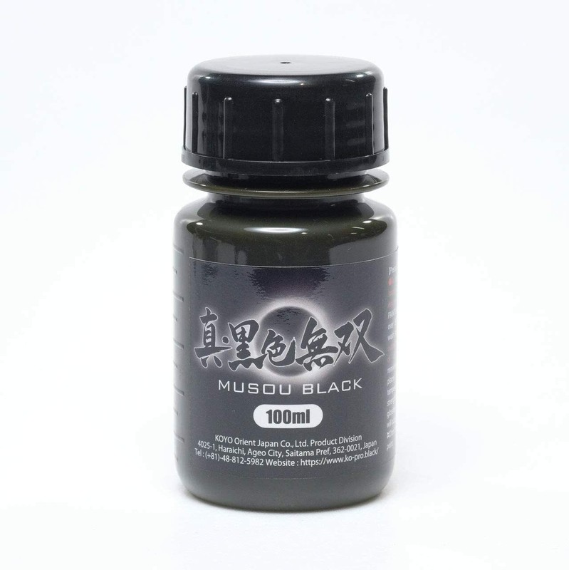 SHIN KOKUSHOKU MUSOU BLACK ACRYLIC PAINT 100ml KOYO Orient Japan