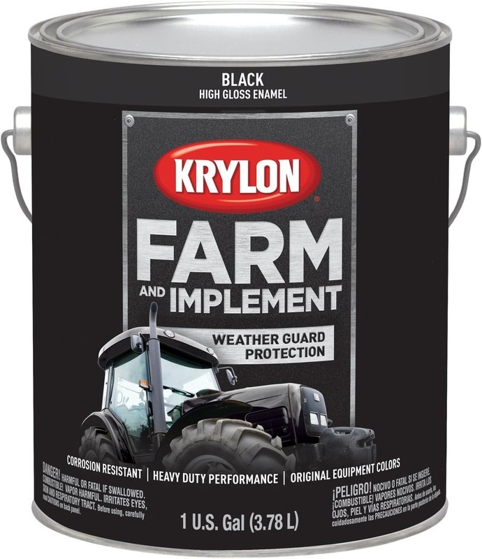 Versatile 1 Gallon Krylon High Gloss Brush-On Paint - Black for Tough Projects gallery