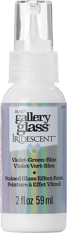 Gallery Glass Iridescent 2 Fl Oz (Pack of 1), Violet/Green/Blue