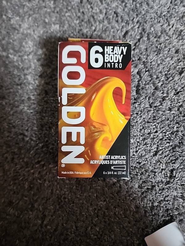 Golden Heavy Body Artist Acrylic Set – Intro Set of 6, Assorted Colors, 22 ml