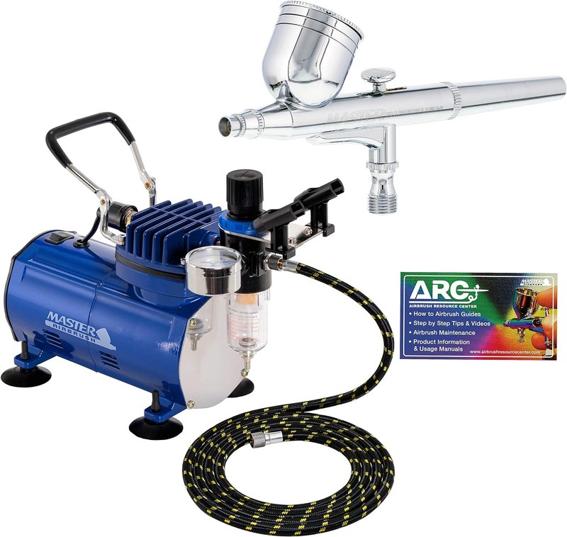 Master Airbrush Multi-Purpose Gravity Feed Kit with Compressor