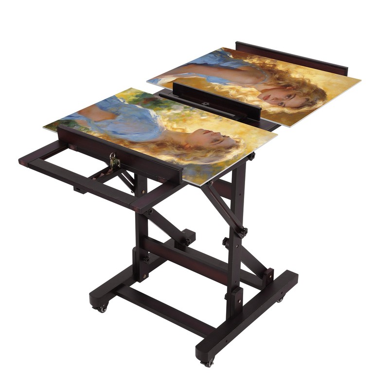 Movable Large H-Frame Painting Easel - Artist Studio Easel -Heavy Duty Art Easel gallery