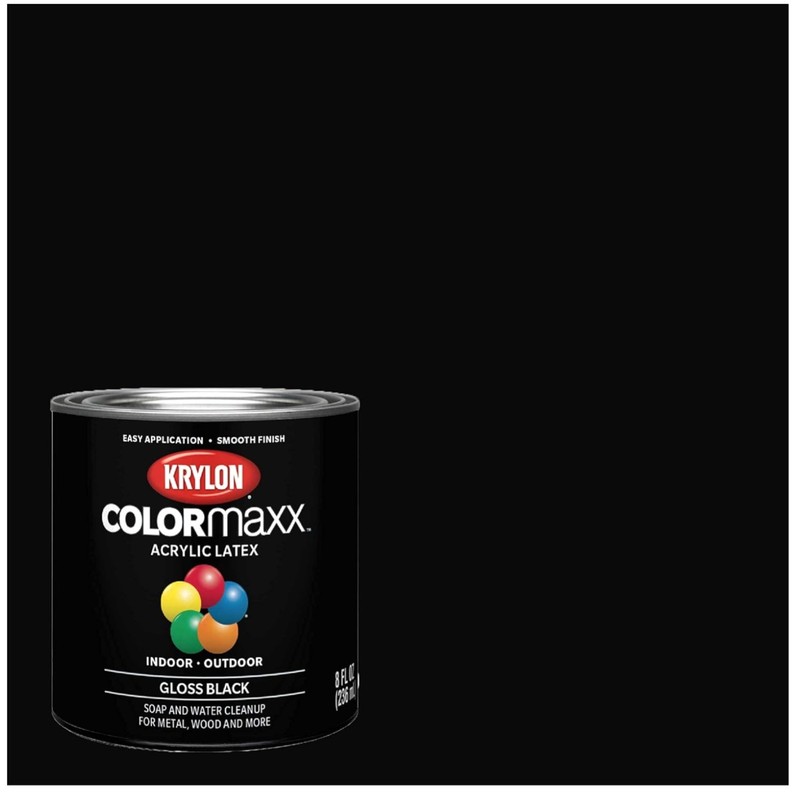 Gloss Black Acrylic Latex Paint – Easy Application & Cleanup