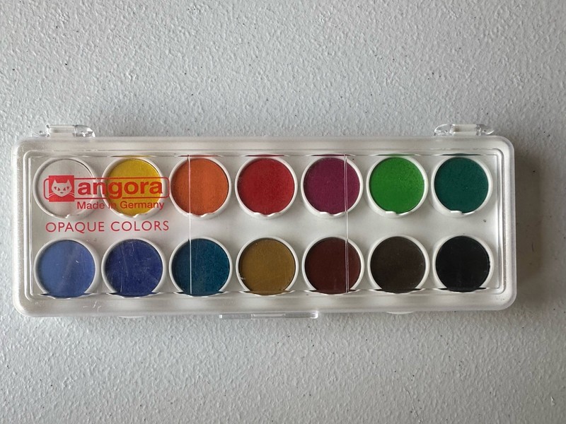 Angora Opaque Colors Gouache Paint Set 12 Colors Multicolor Artist Supplies