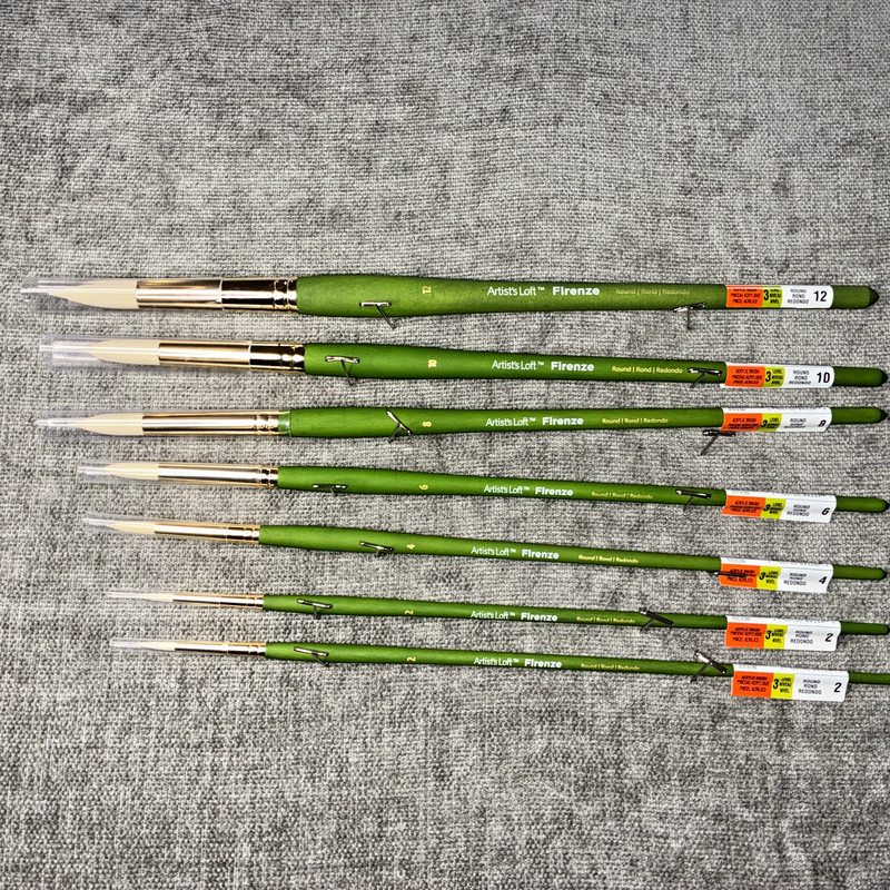 Set of 7 Artist's Loft Firenze Set of Paint Brushes, Level 3, Acrylic, Oil NEW gallery