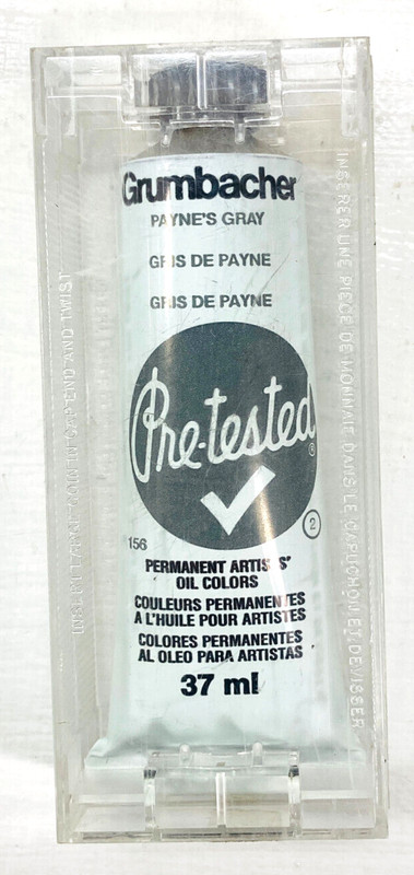 Grumbacher Payne’s Gray Vintage Pre-Tested Artists Oil Paint 37 ml