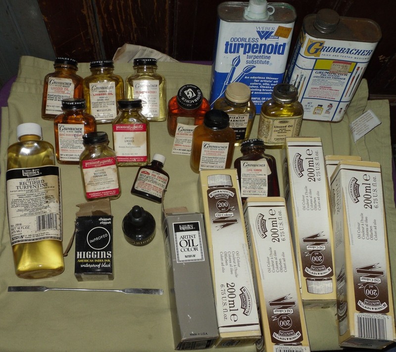 Vintage Grumbacher, Permanent Pigments, Weber, Higgins, Oil Painting gallery