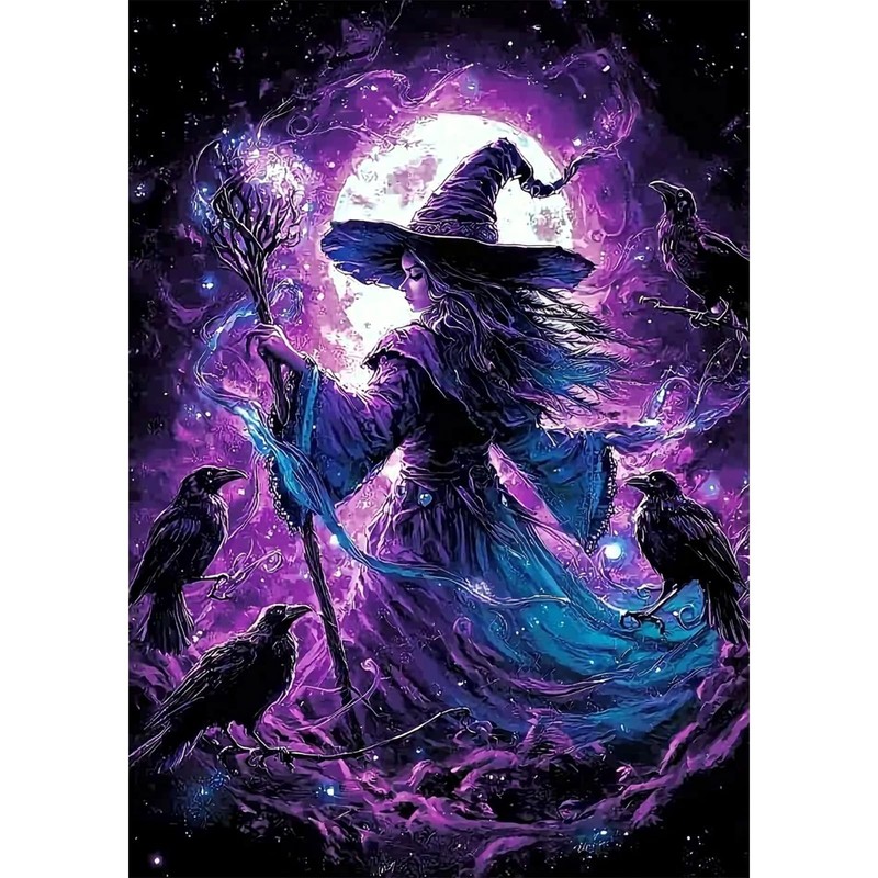 SENQAO Witch Diamond Painting Kits for 12 inches x 16 inches, witch – 02