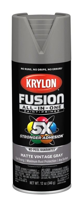 Fusion All In One Spray Paint For Universal Vintage Gray Matte OEM Match