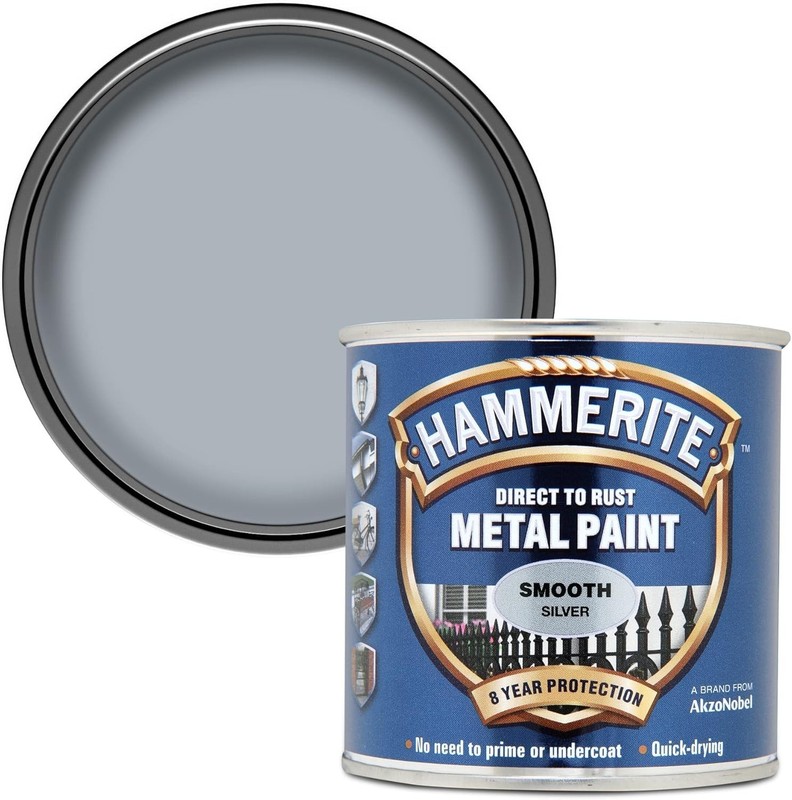 High Gloss Metal Paint - Smooth Silver - 8.5oz gallery