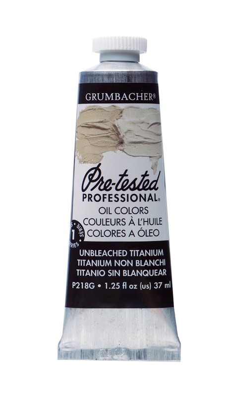 Pre-Tested Oil Paint, 37ml/1.25 Ounce, Unbleached Titanium White (P218G)
