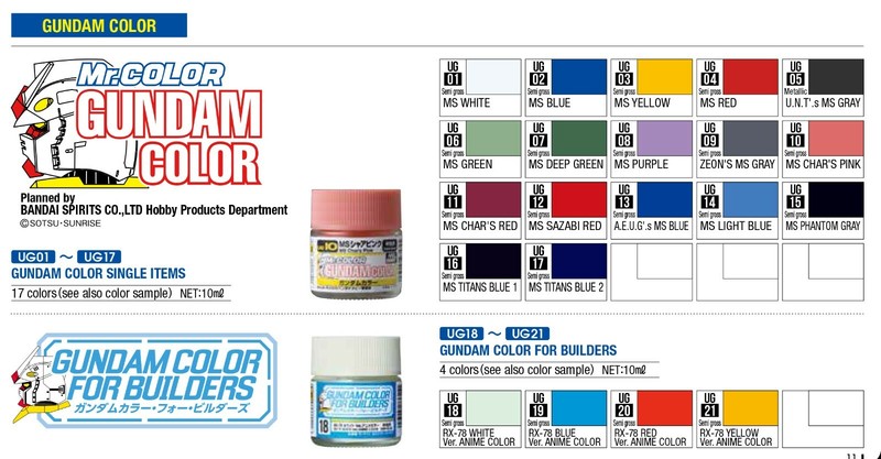Mr. Hobby Gundam Color Paint UG Series 10ml